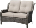 Wicker Patio Loveseat, 2 Seat Outdoor Couch by Gardenbee