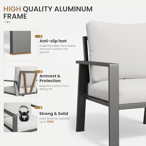 Aluminum Patio Furniture Sets 7 Seat All-Weather Outdoor Furniture Set - Image 2