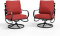Sophia & William Metal Swivel Patio Chair Set of 2 by SophiaWilliam