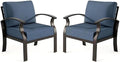 ALAULM Aluminum 2-Seat Patio Furniture Set, Metal Outdoor Furniture Sectional by ALAULM