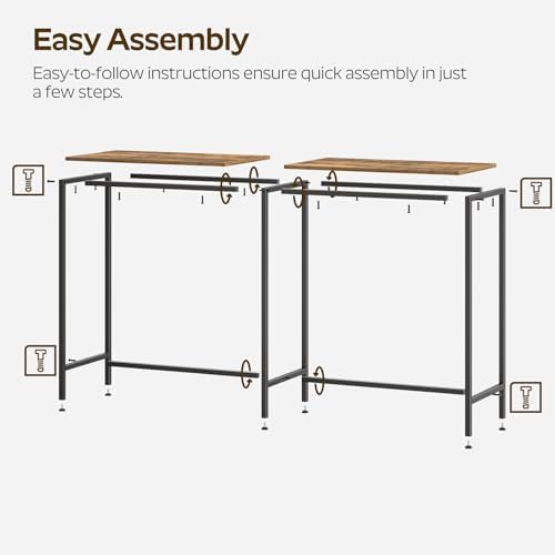 55" Long Bar Table, Counter Bar Height Table, High Top Table, Rectangular - Image 5
