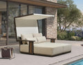 PURPLE LEAF Outdoor 2-Person Canpoy Daybed 1 Piece by PURPLELEAF