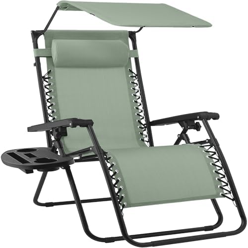 Best Choice Products Oversized Zero Gravity Chair Recliner w/ Canopy by BestChoiceProducts