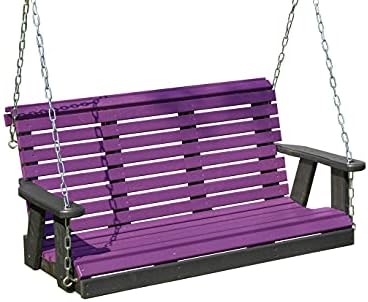 Poly Lumber Wood 4FT Porch Swing Amish Craftsmandship Made in USA HDPE by EcommersifyInc