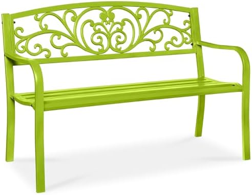 Best Choice Products Outdoor Bench Steel Garden Patio Porch Furniture by BestChoiceProducts