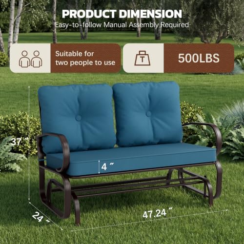 Outdoor Swing Glider Rocking Chair Patio Bench - Image 3