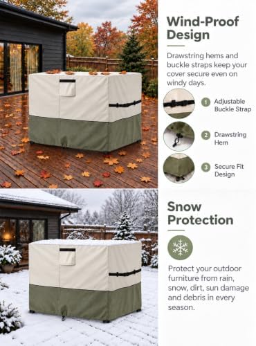 Bitubi Waterproof Square Patio Bar Set Cover - Image 6