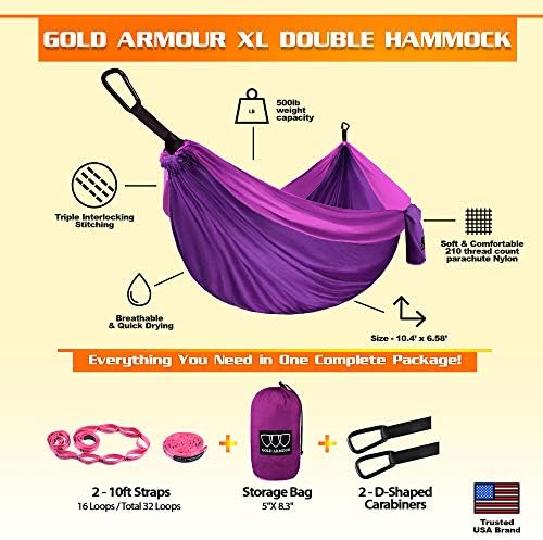 Gold Armour Camping Hammock - Image 2