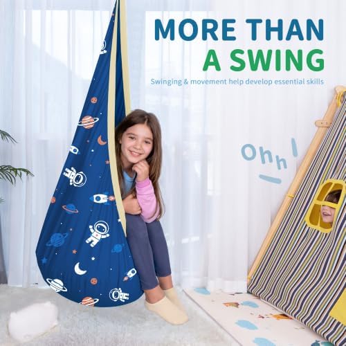 OUTREE Kids Pod Swing Seat, Cotton Sensory Swing - Image 7