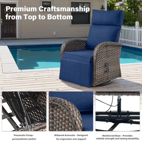 5 Piece Wicker Patio Furniture Set - Image 5