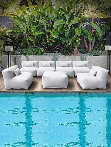Dineli ANNYH Patio Garden Sectional Conversation Set Outdoor Modular Sofa - Image 6