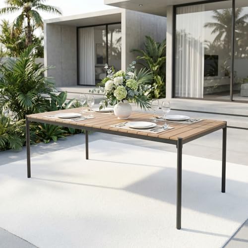 SUNSITT 7 Piece Outdoor Patio Dining Set w/Cushioned Woven Rattan Chairs - Image 6