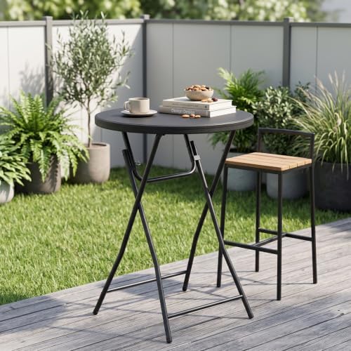 2 Pack Cocktail Table, 32 Inch Folding Table, High Top Round Tables - Image 2