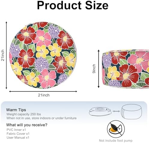 Inflatable Ottoman Stool D21 xH9 - Image 2