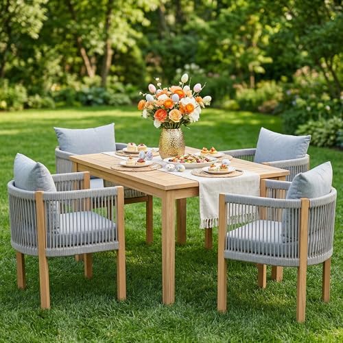 Patio Dining Chairs Set of 4, Modern Outdoor Chairs, Outdoor Dining Chairs - Image 3