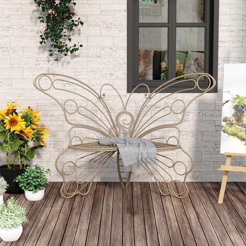 DIBRATY 50 Inches Outdoor Bench, Garden Bench by DIBRATY