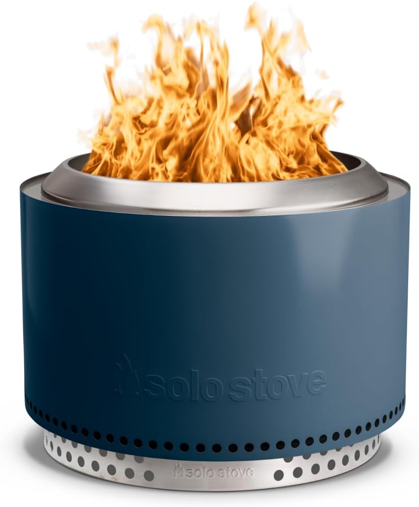 Solo Stove Yukon 2.0, 27 Inch Smokeless Fire Pit with Removable Ash Pan - Wood Burning Portable Stainless Steel Outdoor Fireplace, Stainless Steel, Ideal for 6 or More People, 38 lbs, Water