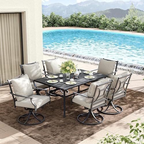 Grand patio Swivel Rocker Patio Dining Chairs Set of 2, Outdoor Chairs - Image 6