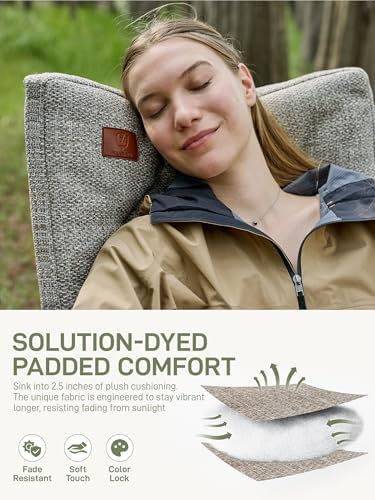 EVER ADVANCED Oversized Folding Rocking Camping Chair - Image 3