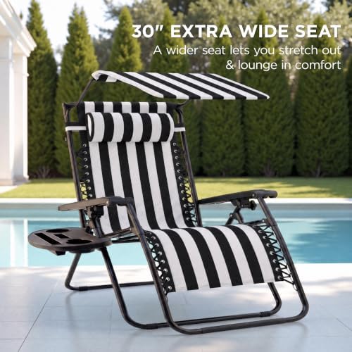 Best Choice Products Oversized Zero Gravity Chair Recliner w/ Canopy - Image 3