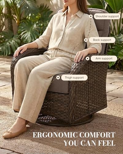Upgraded 6“ Cushion Luxury 10 Piece Patio Furniture Set - Image 5