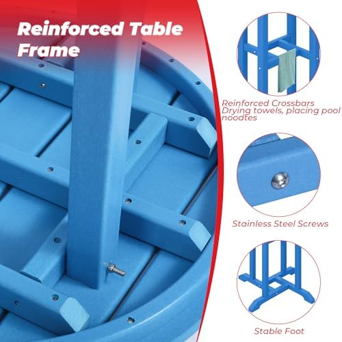 Outdoor Bar Table, Patio Bar Table Bistro Dining Table Pub Table - Image 6