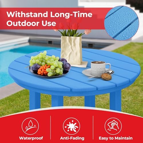 Outdoor Bar Table, Patio Bar Table 3-Pieces Set Bistro Dining Table Pub Table - Image 6