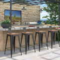HAOBO Home 26" Barstools Metal Bar Stools Set of 4 Counter Height Stools by HAOBOHOME