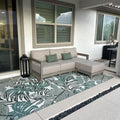 PURPLE LEAF Patio Furniture Set 4 Pcs L-Shaped Couch w/Ottoman by Unknown