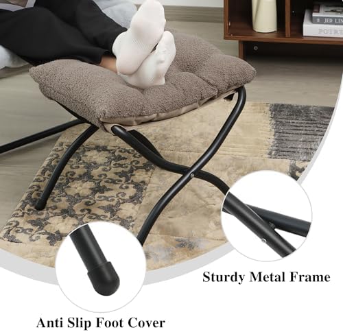 15" Folding Ottoman, Foldable Footrest Stool, Portable Small Foot Stool - Image 6