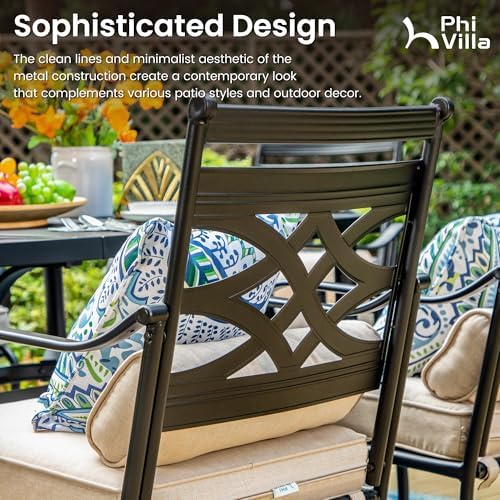 PHI VILLA Patio Bar Set 5 PCS, Outdoor Table and Chairs - Image 2