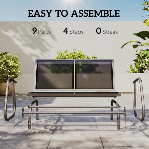 Outsunny 2-Person Outdoor Glider Bench - Image 5