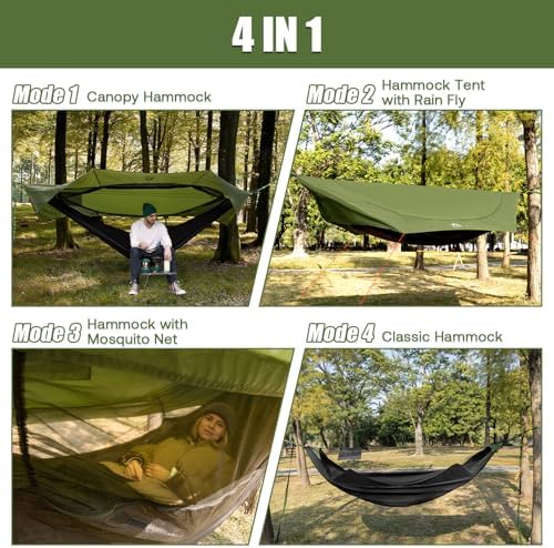 Night Cat Camping Hammock Tent: Lightweight Portable 4 in 1 Hammock - Image 3