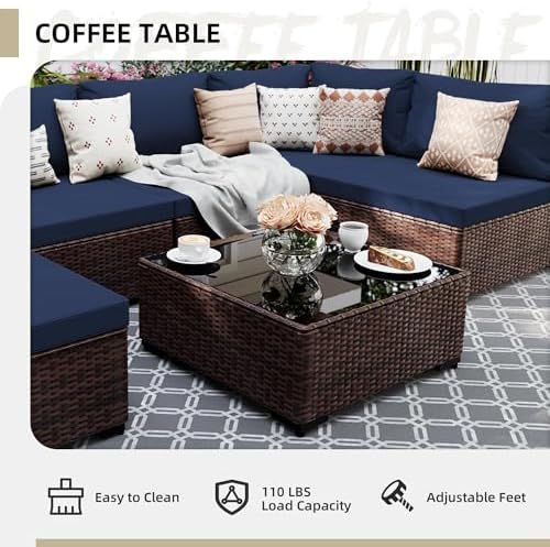 9-Piece Wicker Patio Furniture Set - Image 5
