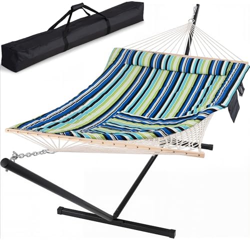 SUNCREAT Hammocks Double Cotton Rope Hammock by SUNCREAT
