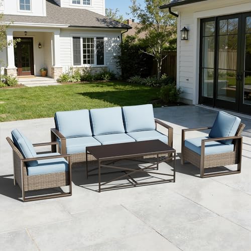 4 Pieces Patio Furniture Set by Meetleisure-LeisureLiving