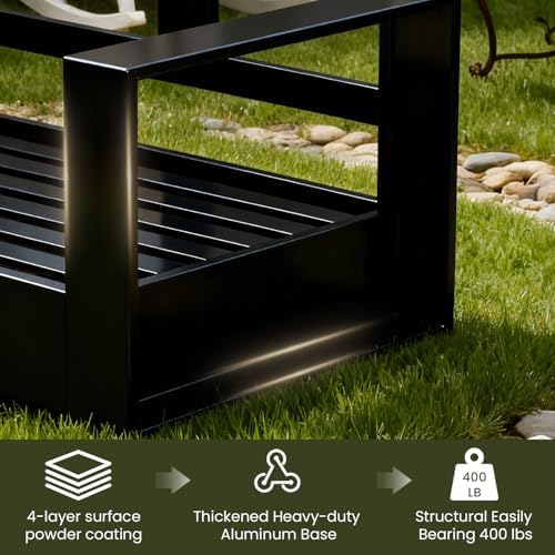 4 Piece Oversized Aluminum Outdoor Furniture Set - Image 5