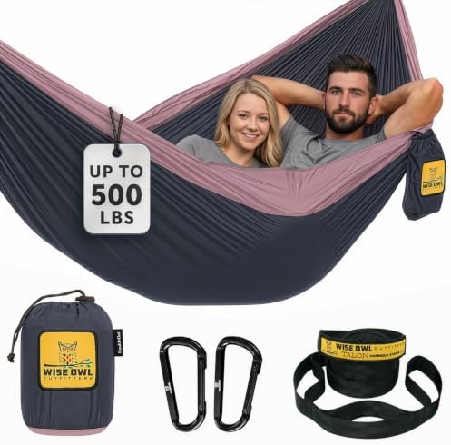 Wise Owl Outfitters Hammock for Camping Double Hammocks Gear for The Outdoors by WiseOwlOutfitters
