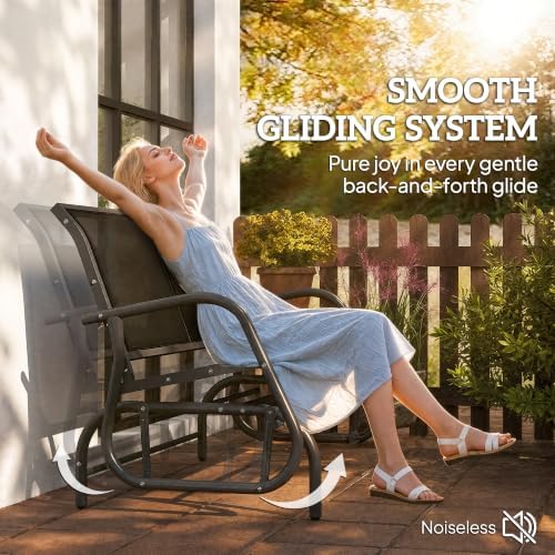 Outsunny 2-Person Outdoor Glider Bench - Image 4