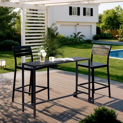 Outvita Outdoor Bar Table with Wheel - Image 2