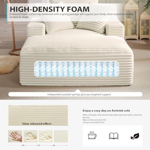 HANXIN Couch Chaise Lounge Chair Indoor, Boneless Sleeper Sofa Bed - Image 4