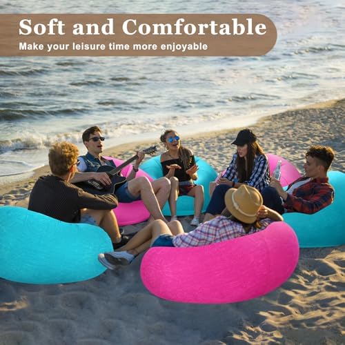 Realspring Inflatable Bean Bag Chairs, Lake Blue - Image 5