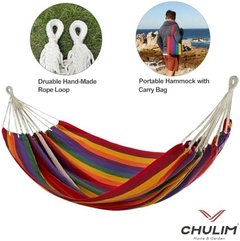 Brazilian Double Hammock with Tree Straps, King Size, 500 lbs Capacity - Image 6