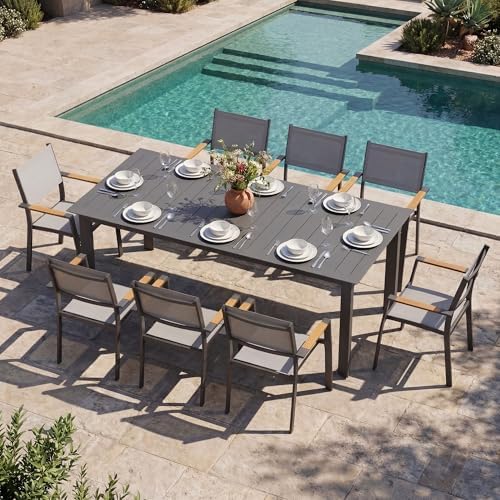 RoyalCraft Aluminum Outdoor Patio Table and Chairs Set by Bringyoubetterlife