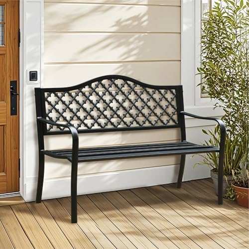 Sophia & William 50" Cast Iron Outdoor Bench - Image 2