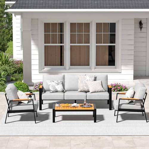 Aluminum Outdoor Patio Coffee Table - Image 4