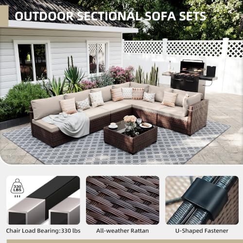 7-Piece Wicker Patio Furniture Set - Image 3