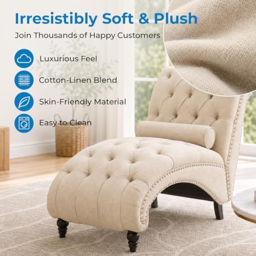 Tufted Chaise Lounge Chair Indoor - Image 6