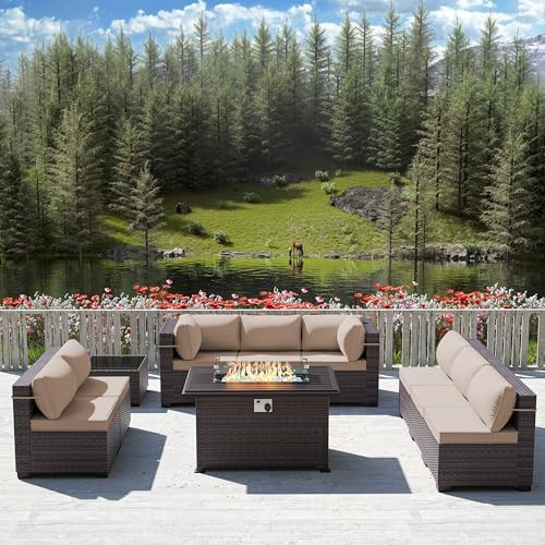 10 Pieces Outdoor Patio Furniture Set, Outdoor Sectional Furniture - Image 7