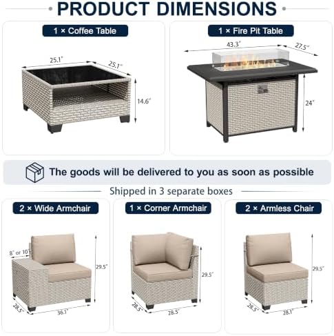 7-Piece Outdoor Patio Furniture Set - Image 3